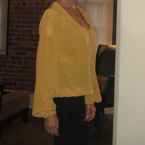 Guess By Marciano Mustard Blouse - M